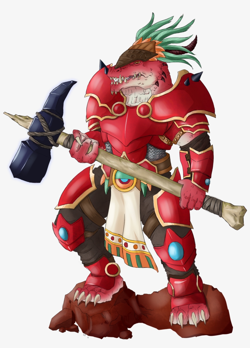 Eztli, My Dragonborn Oath Of Vengeance Paladin [art] - Action Figure, transparent png
