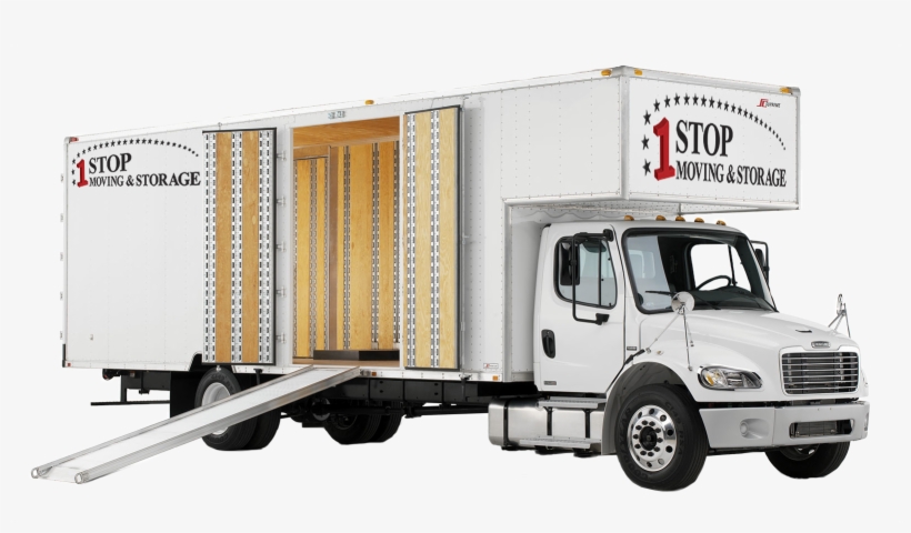 One Stop Moving And Storage Truck - Moving Trucks, transparent png