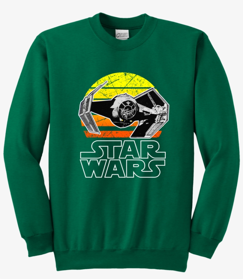 Star Wars Vintage Tie Fighter Youth Crewneck Sweatshirt - Star Wars, transparent png