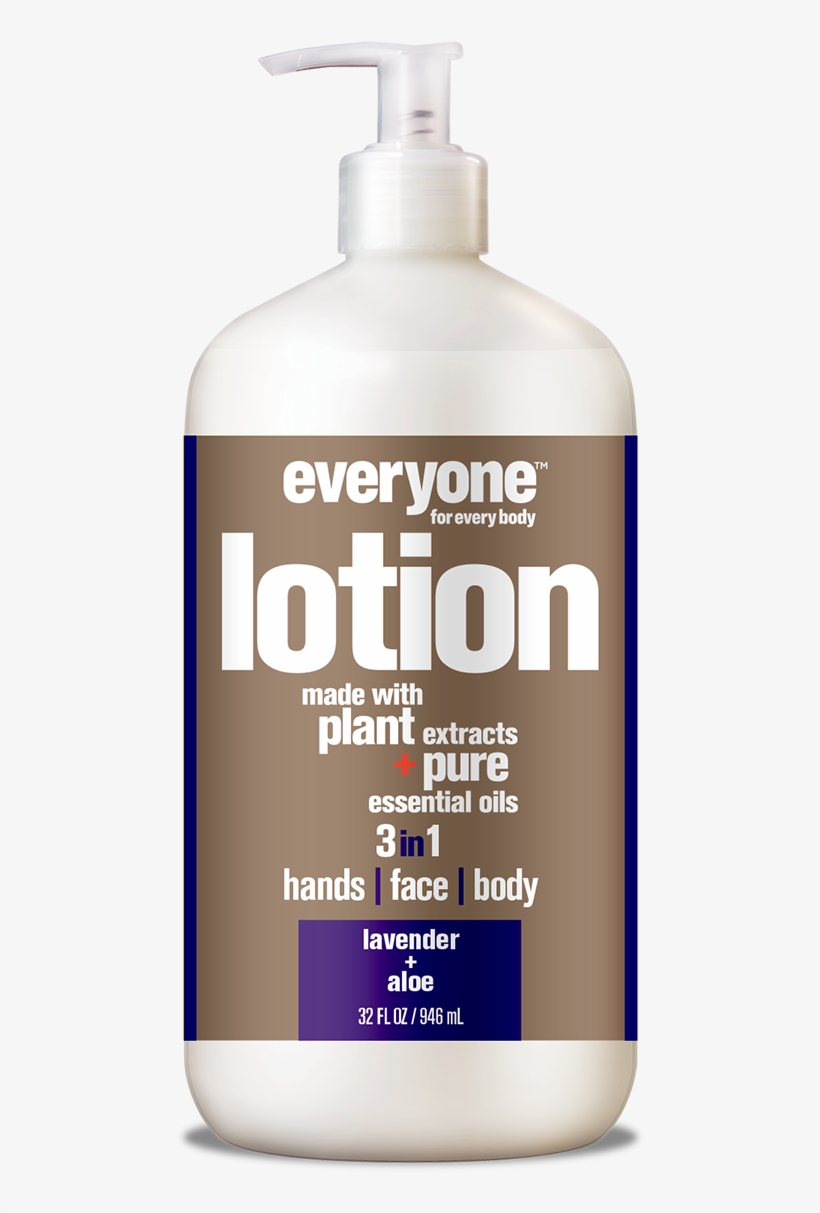 Everyone 3 In 1 Lavender & Aloe Botanical Lotion 32oz - Sunscreen, transparent png