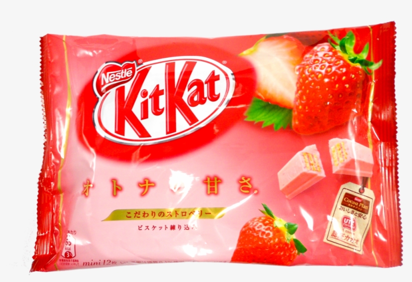 Japanese Kit Kat Strawberry By Nestle 12 Mini Bars - Japanese Strawberry Kit Kat, transparent png