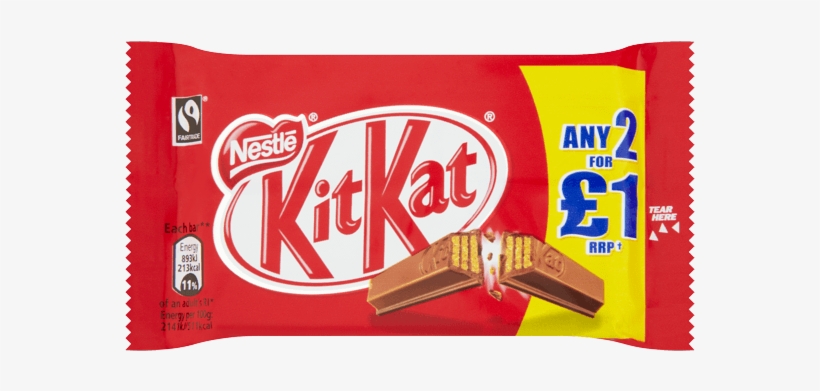 Kit Kat 4 Finger - Kit Kat 4 Finger Dark, transparent png