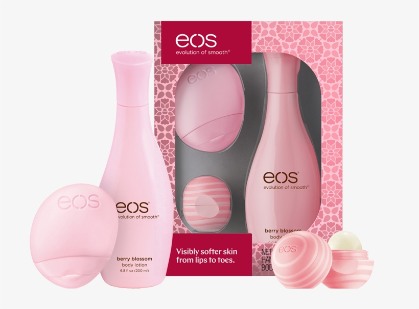 Berry Blossom Lip & Lotion Gift Set - Limited Edition Visibly Soft Eos Set 2018, transparent png