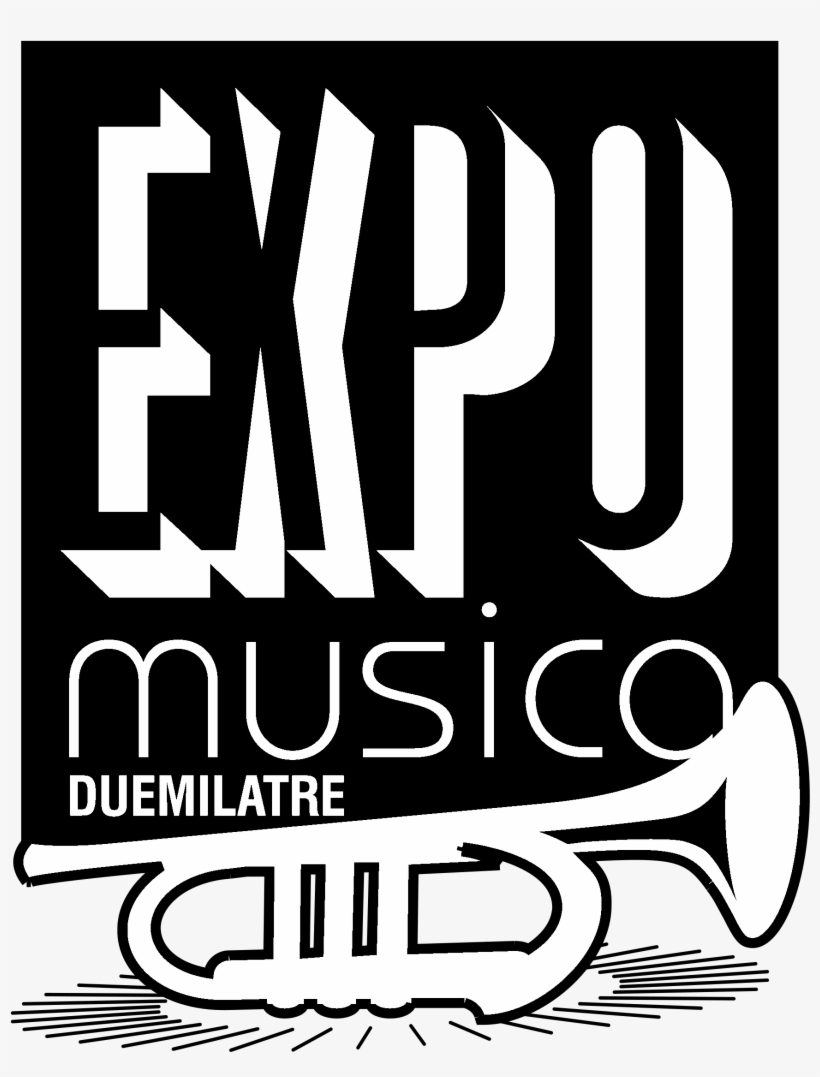 Expo Musica Logo Black And White - Poster, transparent png