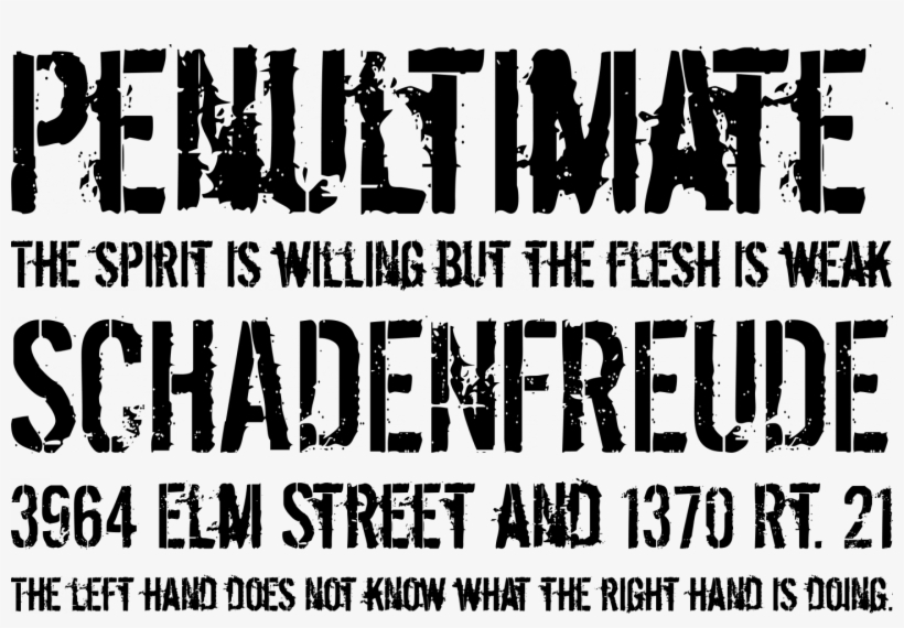 Ego Font Free By Misprinted Type Squirrel - Dirty Font Style, transparent png