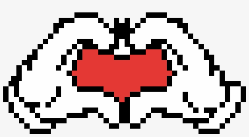 Corazon Manos - Hand Heart Perler Beads, transparent png