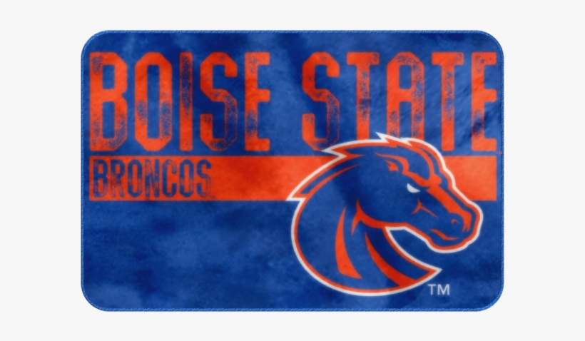 Boise State Broncos Foam Rug Bathroom Mat "worn - Label, transparent png
