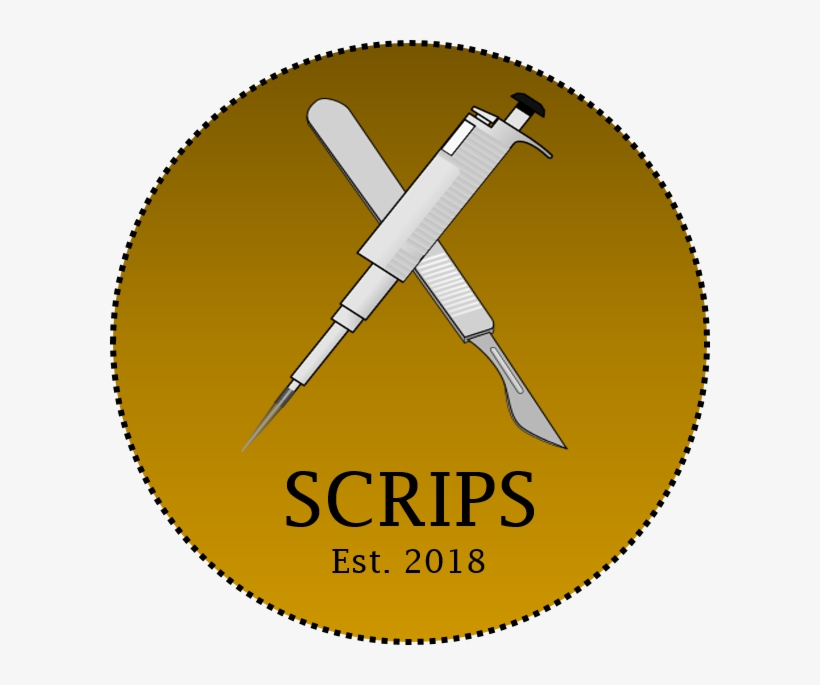 Scrips Logo- Gold - Dagger, transparent png