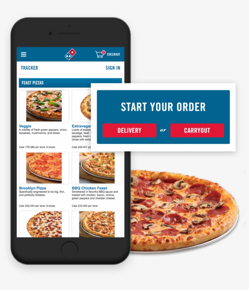 Domino's Mobile Application - California-style Pizza, transparent png