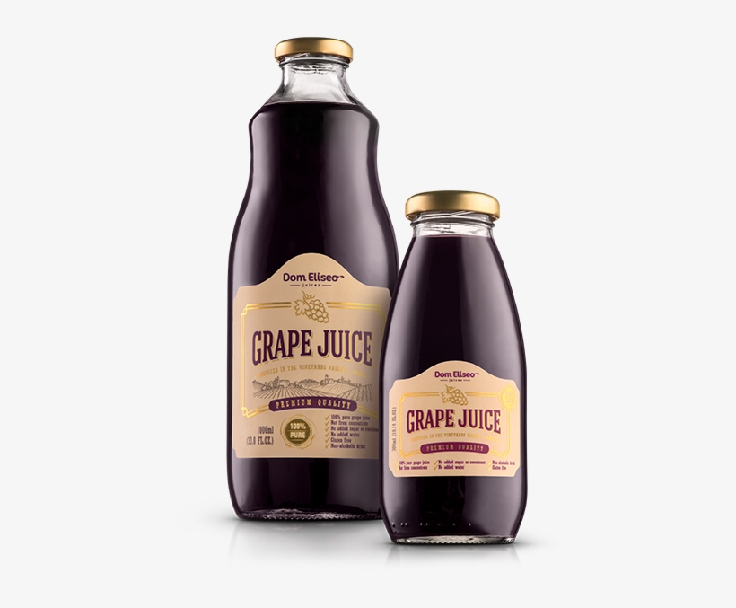 Red Grape Juice - Glass Bottle, transparent png