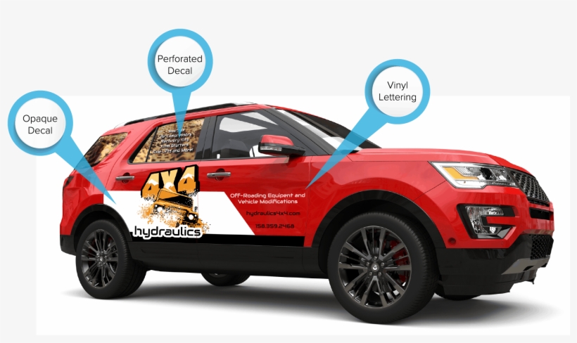 Picture Of Suv With 3 Types Of Decals - Ford, transparent png