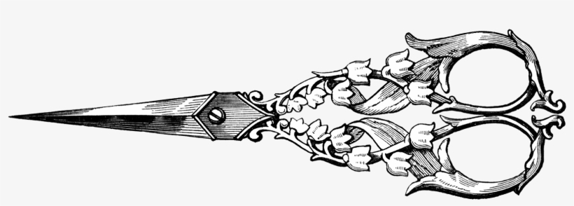 Clip Art Vintage Photos Of Medium Size - Vintage Scissors Drawing, transparent png