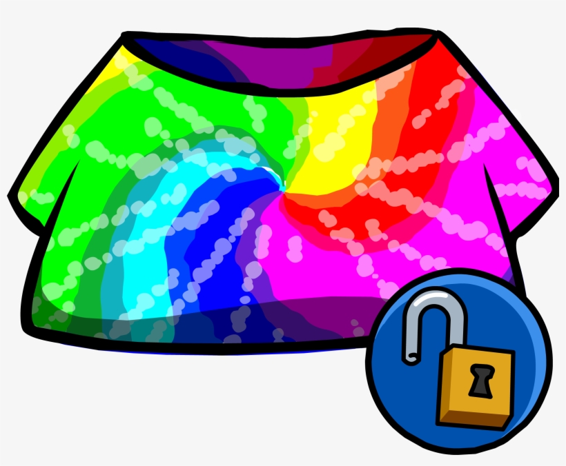 Tie Dye Shirt Clothing Id 14074 - Club Penguin Rare Body Items, transparent png