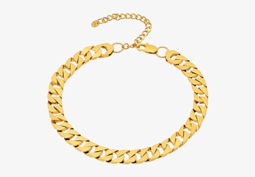 Vesso Zeta Z-link Choker - Gold Curb Link Bracelet Mens, transparent png