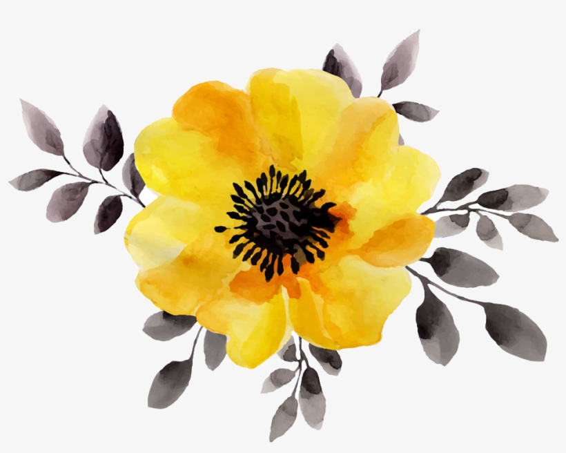 Https - //i - Imgur - Com/z4nt9xf - Yellow Watercolor Flower Png, transparent png