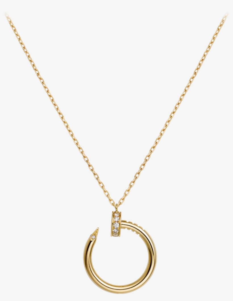 Gold Necklace Jewelry Png Download - Cartier Juste Un Clou Pendant, transparent png