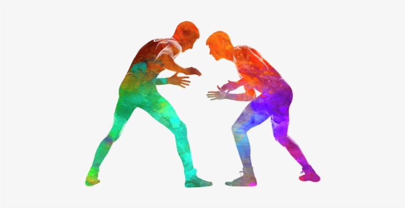 Bleed Area May Not Be Visible - Two Wrestlers, transparent png