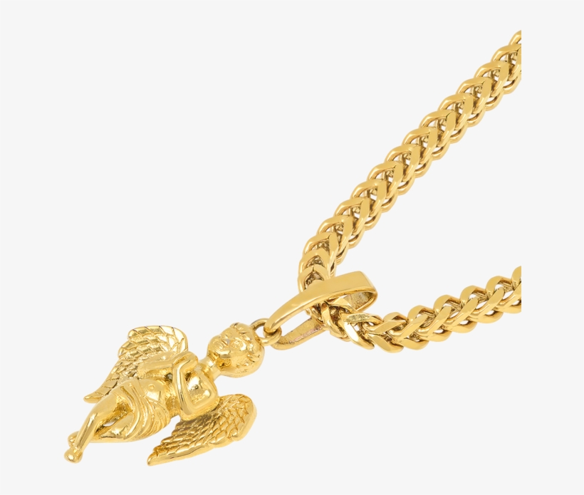 Fallen Angel Choker - Vesso Fallen Angel Pendant Gold Franco Choker, transparent png