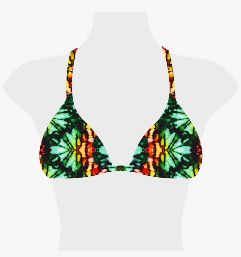 Tie Dye Dallas Bikini Top, transparent png