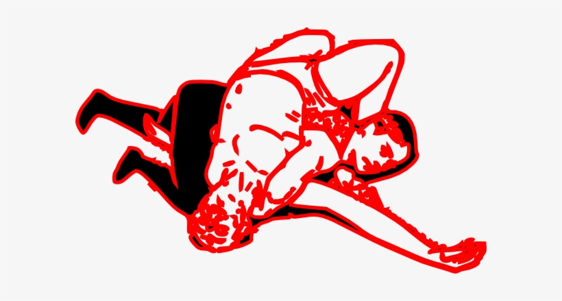 Vintage Wrestling Hold Clip Art - Wrestling Joke On Gifts And T-shirts. Framed Tile, transparent png
