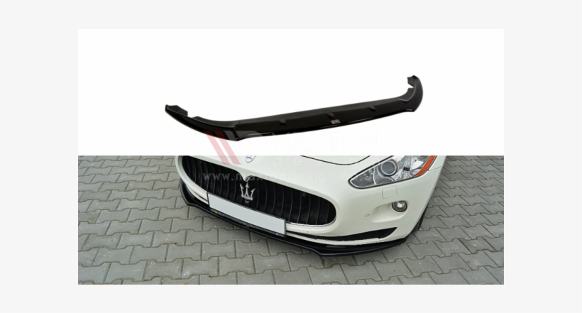 Gloss Black Front Splitter Maserati Granturismo 2007-2011 - Maserati Granturismo Front Splitter, transparent png