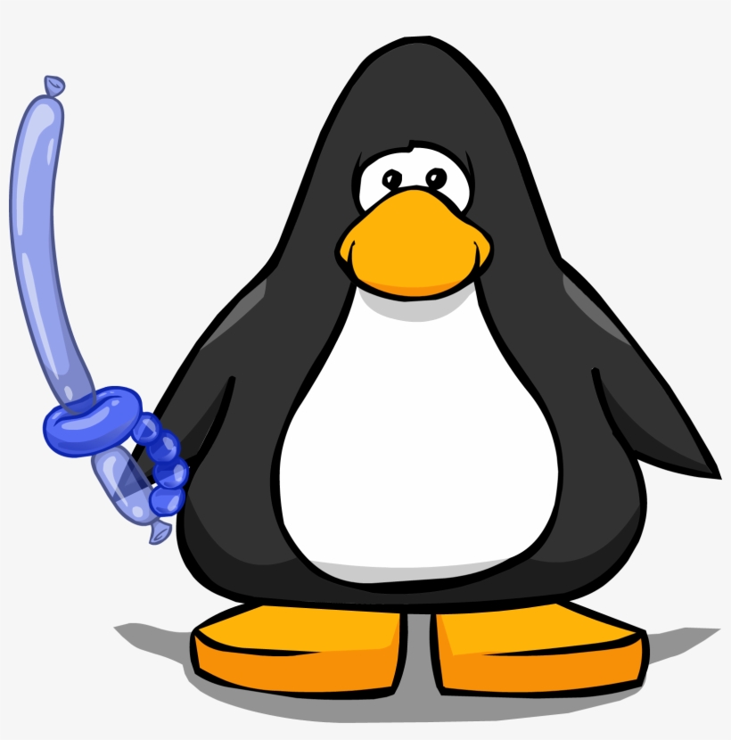 Blue Balloon Sword From A Player Card - Club Penguin Trumpet, transparent png