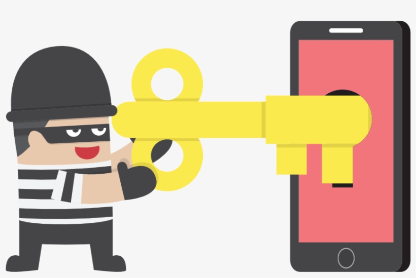 Thief Or Hacker Hacking Smartphone - Phone Hacking Png, transparent png