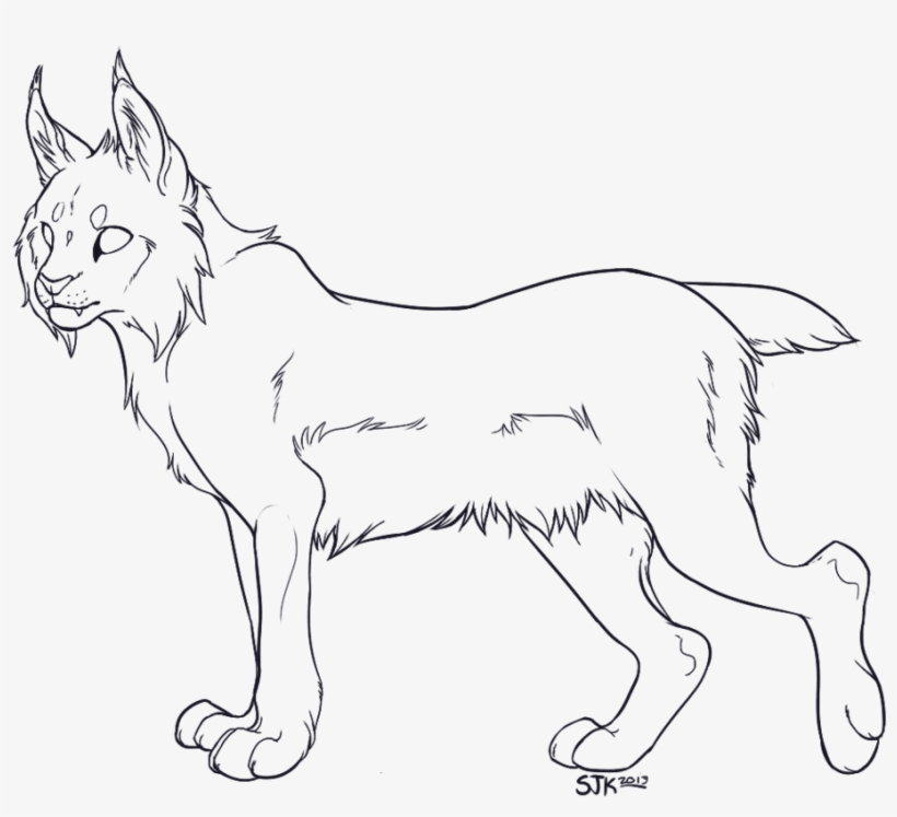 Transparent Base Lynx Clip Transparent Download - Lynx Lineart, transparent png