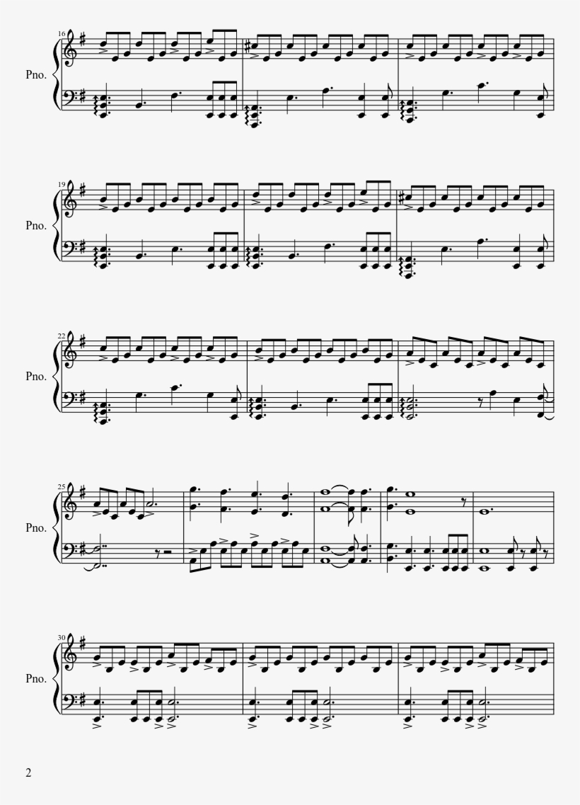 The Last Of Us Sheet Music Composed By Gustavo Santaolalla - Ah Vous Dirai Je Maman Sheet, transparent png