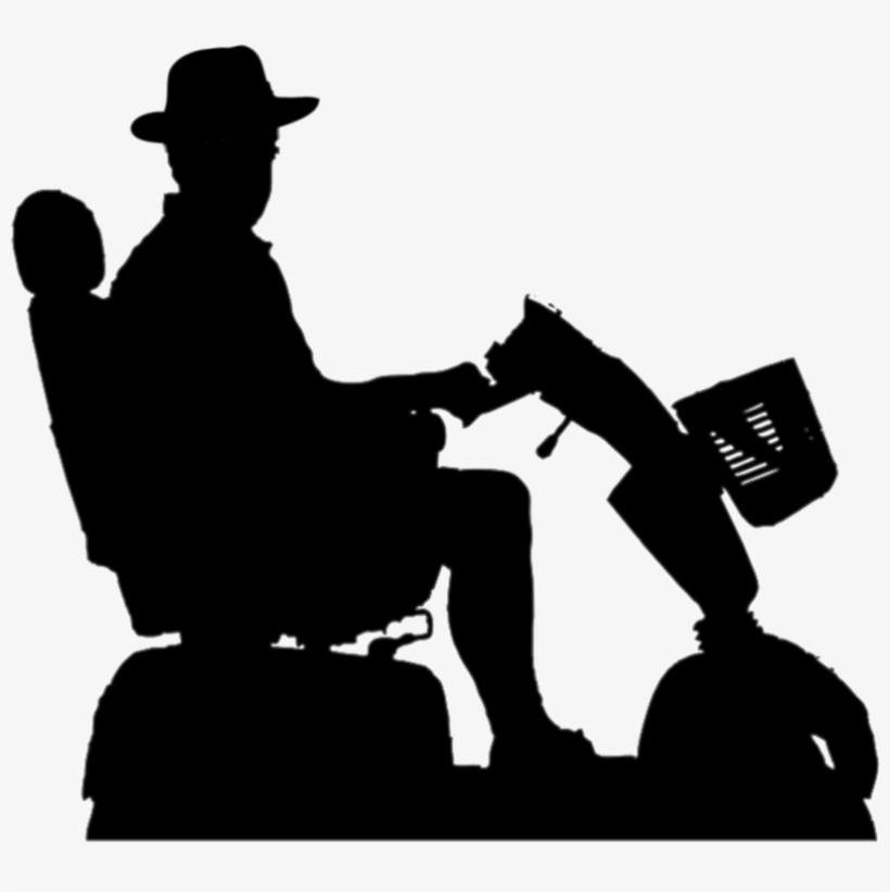 Mobility Scooter Silhouette, transparent png