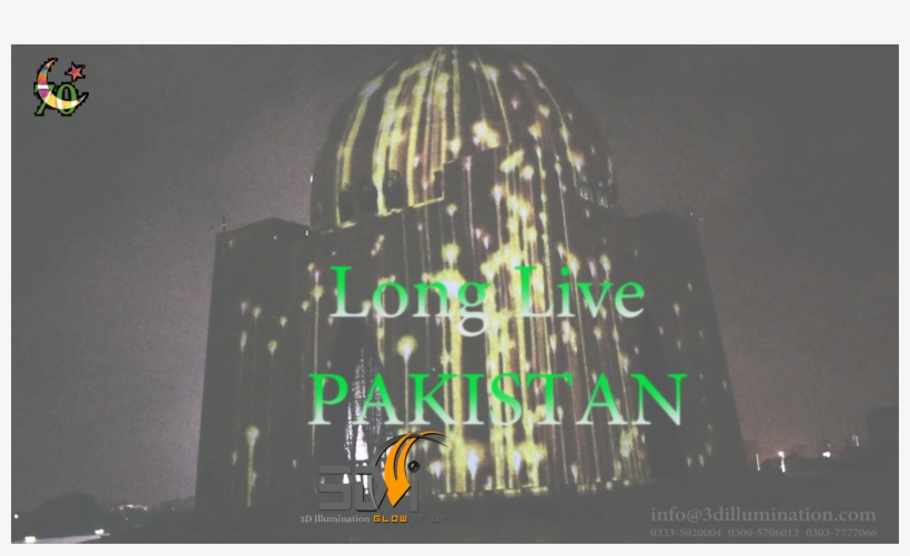 70 Independence Day Pakistan Mazar E Quaid Projection - Night, transparent png