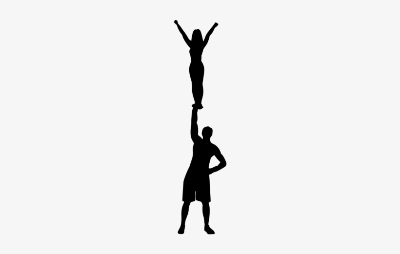 Elementary Cheer Camp - Cheerleading Stunt Silhouette, transparent png