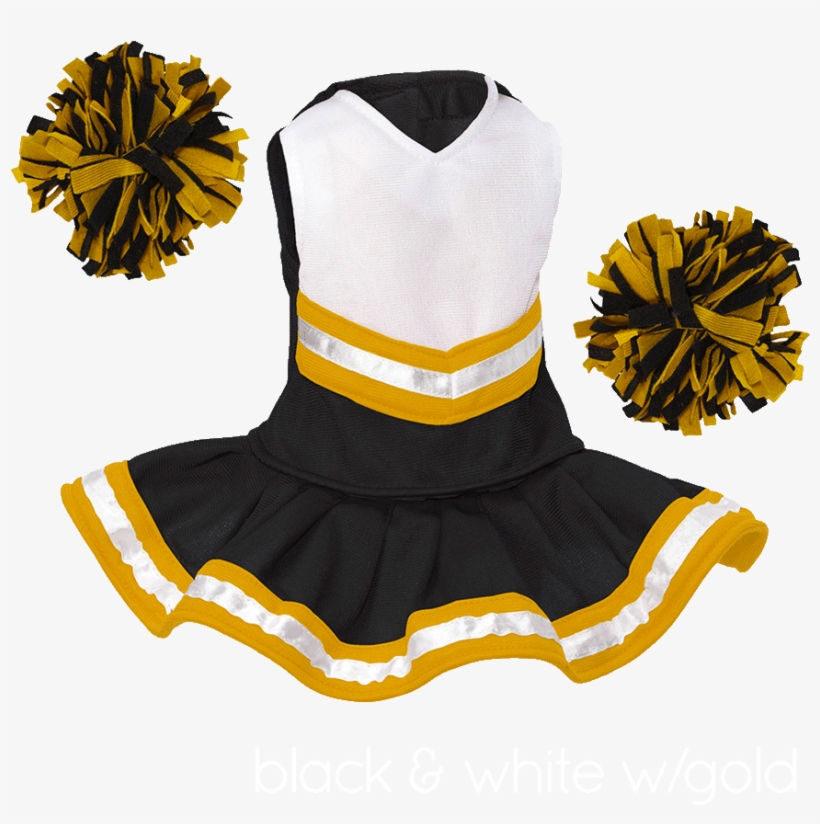 Bearwear Cheerleader Outfit Cheerleading Uniforms Black And Gold 1000x1000 PNG Download PNGkit