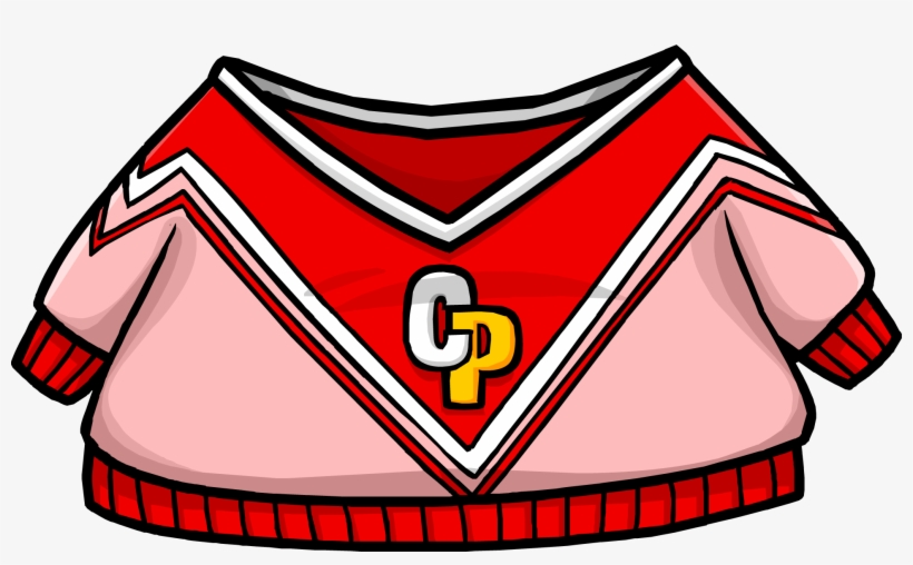 Red Cheerleading Sweater Clothing Icon Id 4003 - Club Penguin Red Clothes, transparent png