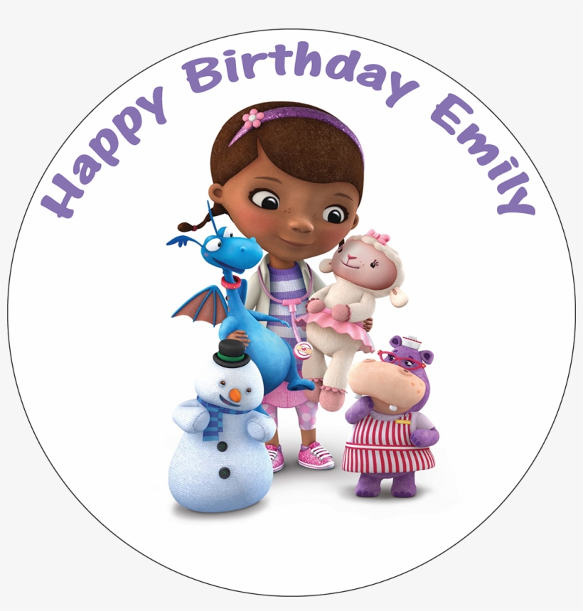 Doc Mcstuffins Personalised Edible Round Printed Birthday - Doc Mcstuffins Doc's Big Book Of Boo-boos (disney Doc, transparent png