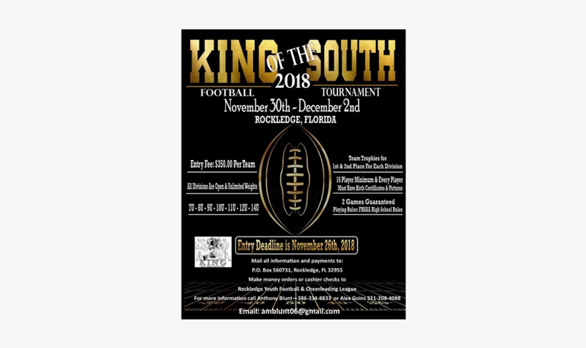 King Of The South 2018 Football Tournament - Flyer, transparent png