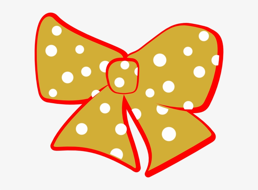 Red Gold Cheer Bow Clip Art At - Gold Bow Clip Art, transparent png