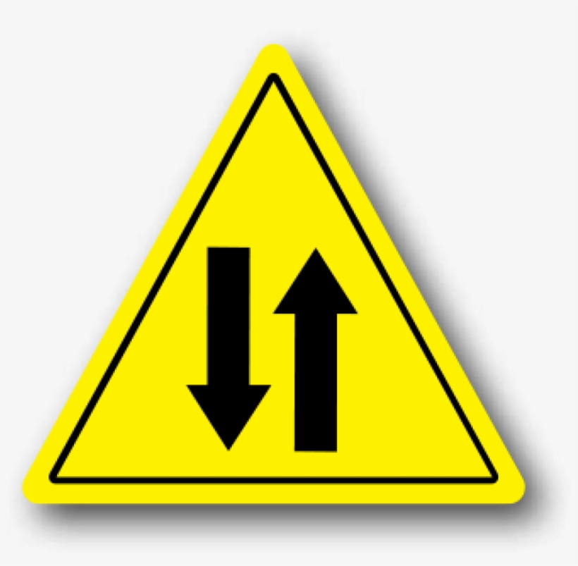 Durastripe Yellow Triangle With Double Arrow Safety - High Voltage Transformer Warning, transparent png