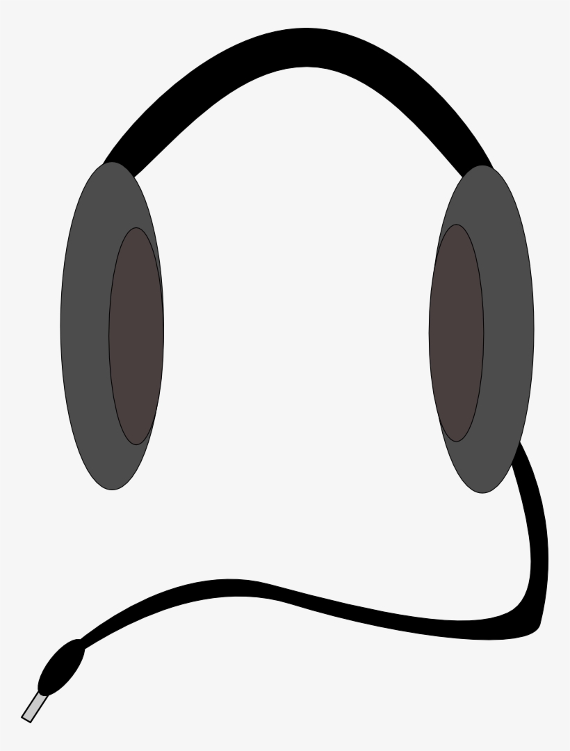 Onlinelabels Clip Art Cartoon Headphones - Headphones Clip Art, transparent png