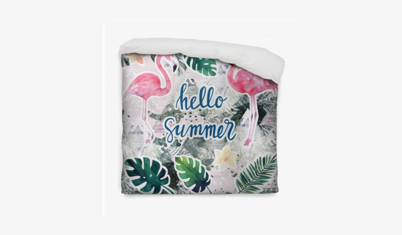 Watercolor Seamless Pattern With Tropical Palm Leaves, - Watercolor Painting, transparent png