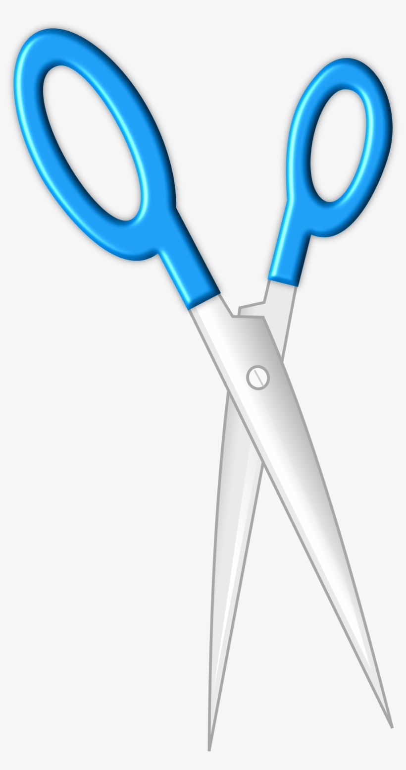 Blue Scissor, transparent png