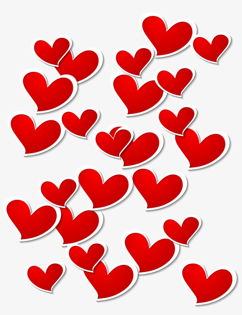 White Hearts Png - Red And White Hearts Png, transparent png