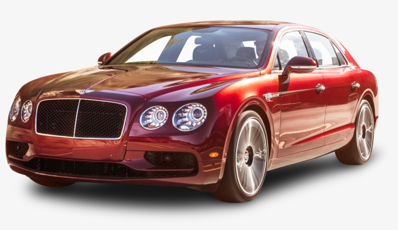 Bentley Flying Spur Red, transparent png