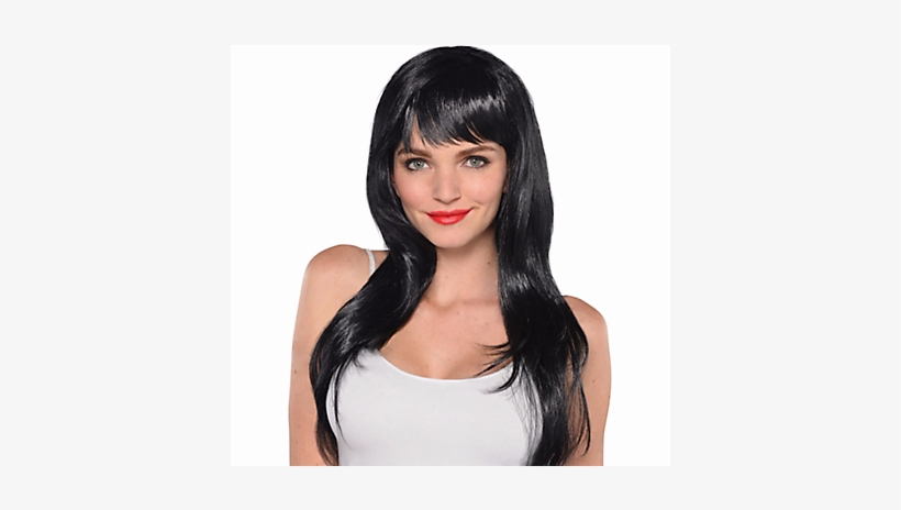 Or Most Kim K Like Athleisure - Adult Women's Glamorous Long Black Wig One Size, transparent png