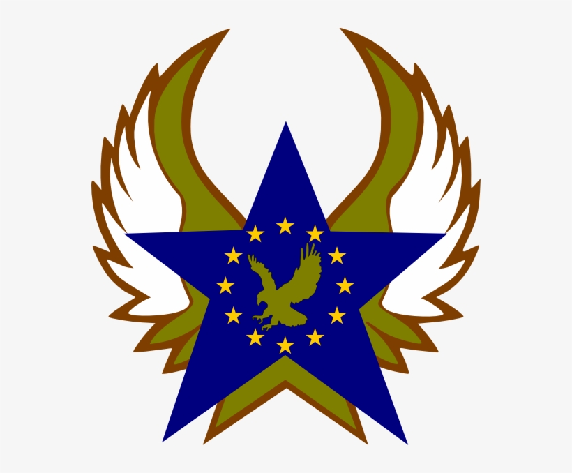 Blue Star With Gold Stars And Eagle Svg Clip Arts 558, transparent png