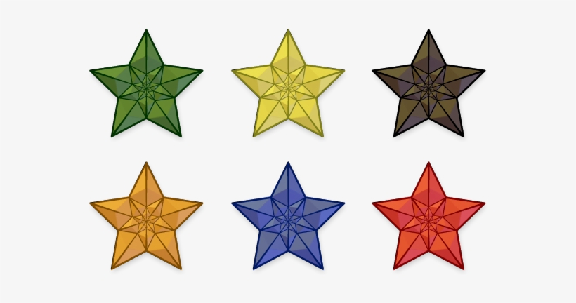 Colored-stars - Printable Colored Stars, transparent png