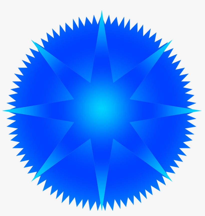Blue Star With Rays - Briggs World Formula Flywheel, transparent png