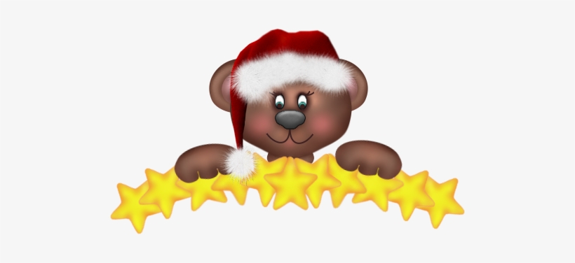 Christmas Bear With Stars Png Clipart - Wind, transparent png