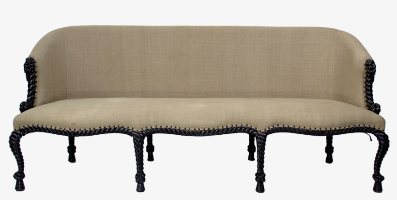 Bijou Beige Burlap Sofa, transparent png