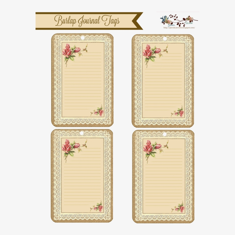 Burlap Journal Cards By Glenda%40glenda%27s World- - Paper, transparent png
